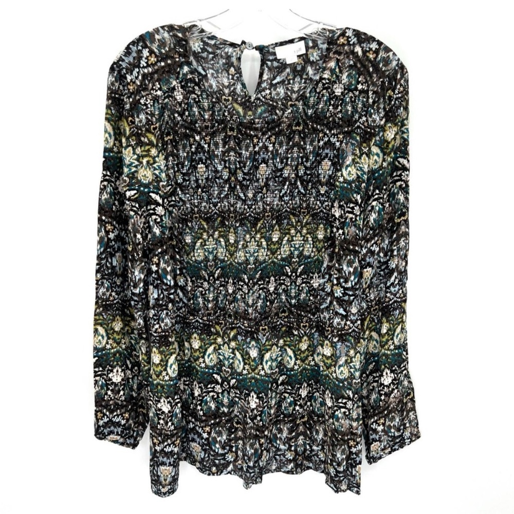 J. Jill Floral Patterned Smocked Women's Top